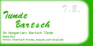 tunde bartsch business card